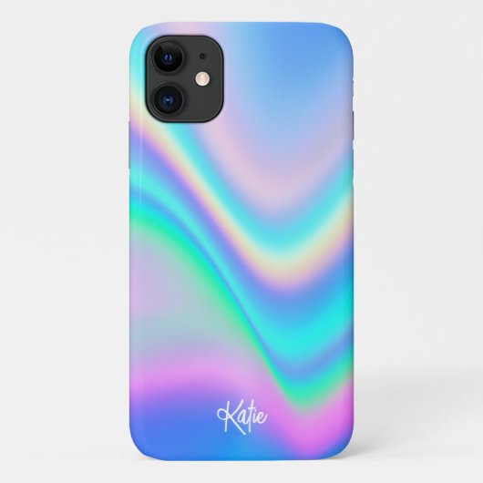 かわいらしモダンフェイクIridescent付き/名前 Case-Mate iPhoneケース (裏面)