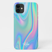 かわいらしモダンフェイクIridescent付き/名前 Case-Mate iPhoneケース (裏面)