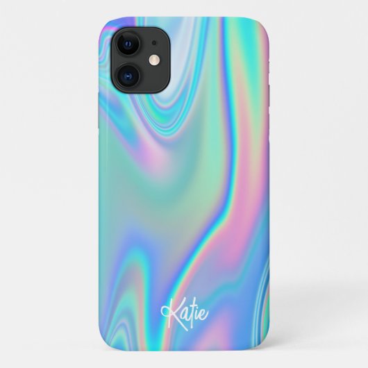 かわいらしモダンフェイクIridescent付き/名前 Case-Mate iPhoneケース (裏面)