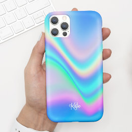 かわいらしモダンフェイクIridescent付き/名前 iPhone 11 ケース