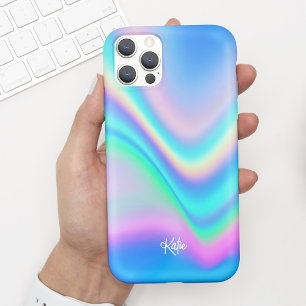 かわいらしモダンフェイクIridescent付き/名前 iPhone 11 ケース
