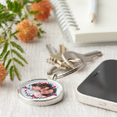 かわいらしモダンフローラカスタムリース キーホルダー (側面)