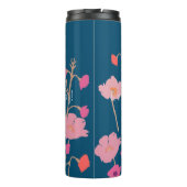 かわいらしモダンフローラカスタム誕生日 タンブラー (裏面)