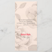 かわいらしモダンフローラ結婚メニュー メニュー (裏面)