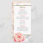 かわいらしモダンフローラ結婚メニュー メニュー (正面/裏面)