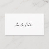 かわいらしモダンミニマルFreehandスクリプト 名刺 (正面)