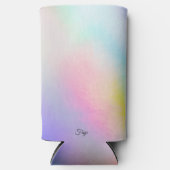 かわいらしモダン勾配水色銀河系背景 スリム缶クーラー (正面)