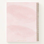 かわいらしモダン赤面水色空白のレシピ ノートブック (裏面)