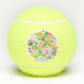 かわいらしモダン遊フローラモノグラムスタイル テニスボール (裏面)