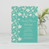 かわいらしモダン開花フローラブライダルシャワー 招待状 (スタンド正面)