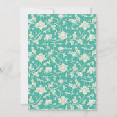 かわいらしモダン開花フローラブライダルシャワー 招待状 (裏面)