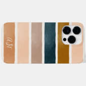 かわいらしモノグラ絵を描ム自然ストライプイニシャル Case-Mate iPhoneケース (裏面 (横))