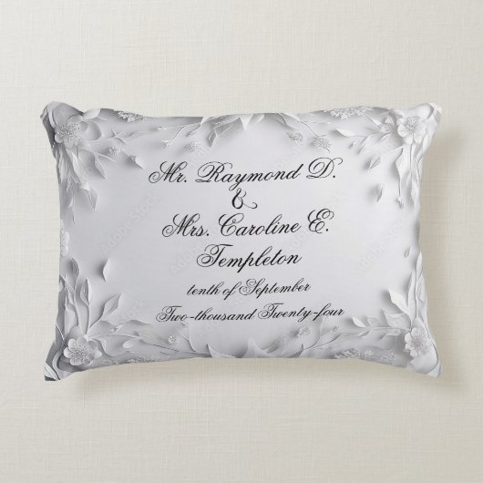 かわいらしリングや輪結婚持枕 アクセントクッション (正面)