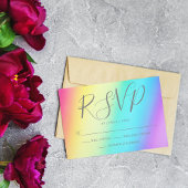 かわいらしレインボーカラフルグラデーシ結婚ョンLGBTQ 出欠カード