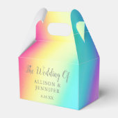 かわいらしレウパーソナライズされたンLGBTQ結婚の フェイバーボックス (正面サイド)