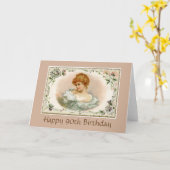 かわいらしレディーフローラ90th誕生日カード カード (黄色い花)