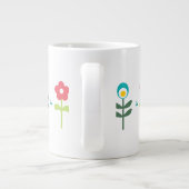 かわいらしレトロフォーク花 ジャンボコーヒーマグカップ (裏面)