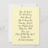 かわいらしレトロフラミンゴスプールパーティの招待状 招待状 (裏面)