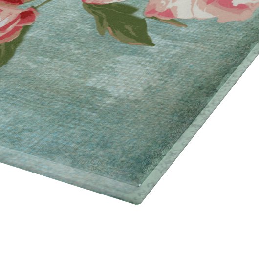 かわいらしレトロフラワーチンツペオニーパーソナライズされた カッティングボード (角)