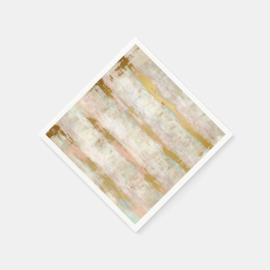 かわいらしレトロヴィンテージの水色のストライプパターン スタンダードカクテルナプキン (角)