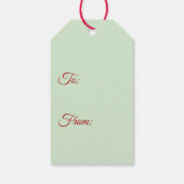 かわいらしレトロ休日オーナメント、フローラクリスマス ギフトタグ (裏面)