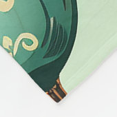 かわいらしレトロ休日オーナメント、フローラクリスマス フリースブランケット (角)