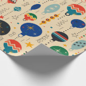 かわいらしレトロ素朴飾伝統的り ラッピングペーパー (角)