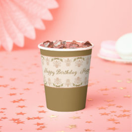 かわいらしローズピンクフローラ設計者 紙コップ