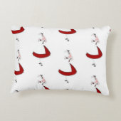 かわいらしワンダーランドのピンクのアリス空白の アクセントクッション (裏面)