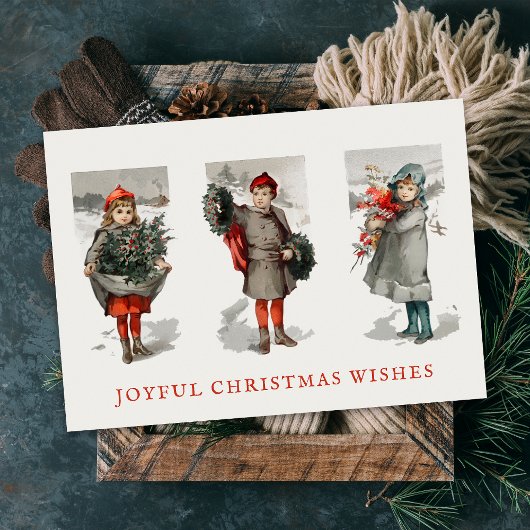 かわいらしヴィンテージの子ども シーズンカード