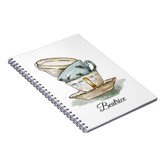 かわいらしヴィンテージの水彩 ノートブック (右側)