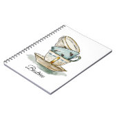 かわいらしヴィンテージの水彩 ノートブック (左側)