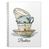 かわいらしヴィンテージの水彩 ノートブック (正面)