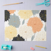 かわいらしヴィンテージインスパイアパステルダリア 薄葉紙 (クラフト)