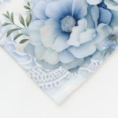 かわいらしヴィンテージインスパイアブルーのテディ・ベア・ボーイ フリースブランケット (角)