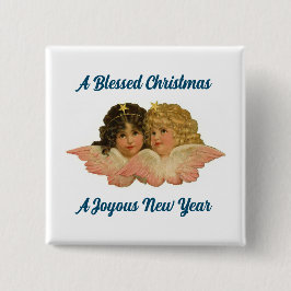 かわいらしヴィンテージエンジェルズボタンピン 缶バッジ