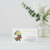 かわいらしヴィンテージカラフル花プロフェッショナル 名刺 (スタンド正面)