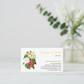 かわいらしヴィンテージカラフル花プロフェッショナル 名刺 (スタンド正面)