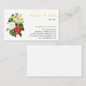 かわいらしヴィンテージカラフル花プロフェッショナル 名刺 (正面/裏面)