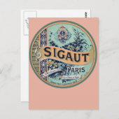 かわいらしヴィンテージカーフランスのドとポストカード ポストカード (正面/裏面)