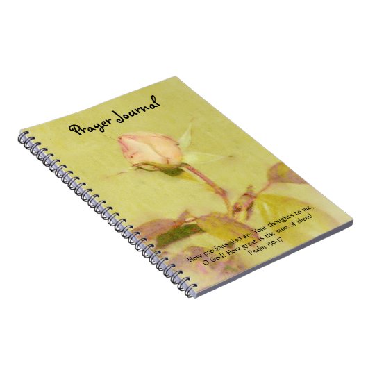 かわいらしヴィンテージスタイルバラ信仰祈りの言葉仕訳帳 ノートブック (右側)