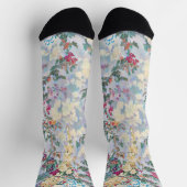 かわいらしヴィンテージスタイルフローラ熱狂するソックス ソックス (上部)