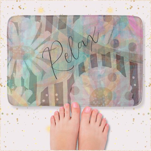 かわいらしヴィンテージデイジー バスマット