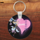 かわいらしヴィンテージハートフラワーフェイカスタマイズア- it キーホルダー (正面)