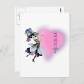 かわいらしヴィンテージハートフラワーフェイカスタマイズア- it ポストカード (正面/裏面)