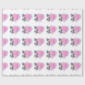 かわいらしヴィンテージハートフラワーフェイカスタマイズア- it ラッピングペーパー (フラット)