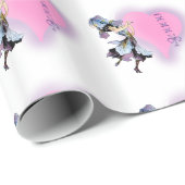 かわいらしヴィンテージハートフラワーフェイカスタマイズア- it ラッピングペーパー (ロールコーナー)