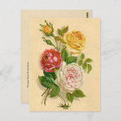 かわいらしヴィンテージバライラストレーション ポストカード (正面/裏面)