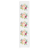 かわいらしヴィンテージバラパターン ショートテーブルランナー (正面)