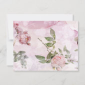 かわいらしヴィンテージパーソナライズされたバラ ノートカード (裏面)